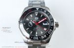 Perfect Replica Tag Heuer Aquaracer Stainless Steel Case Black Dial 43mm Watch